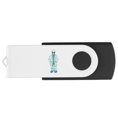 Skeleton as Doctor with Face mask Flash Drive