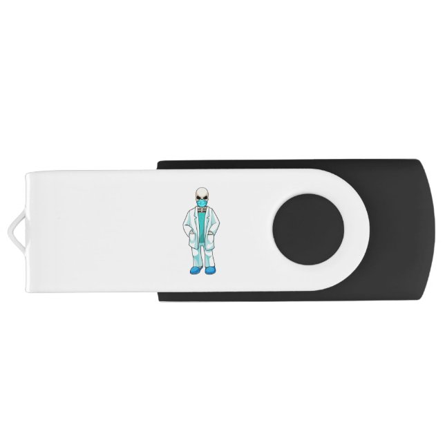 Skeleton as Doctor with Face mask Flash Drive (Back)