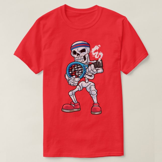 Skeleton as Tennis player with Head T-Shirt (Design Front)