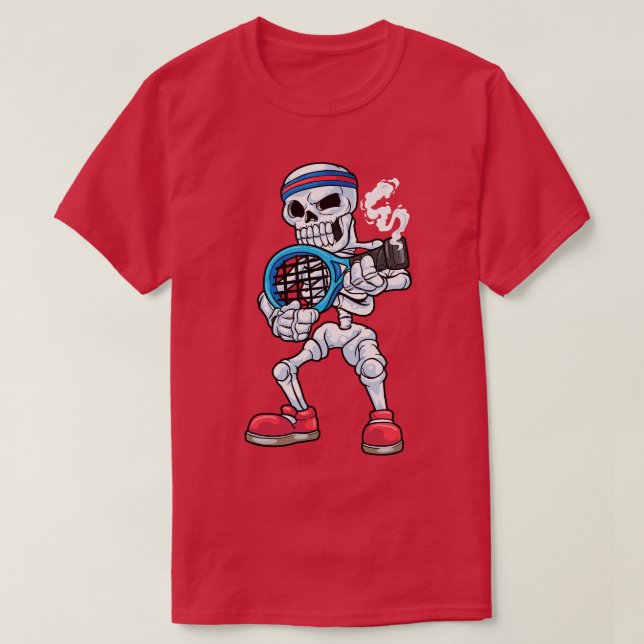 Skeleton as Tennis player with Head T-Shirt (Design Front)