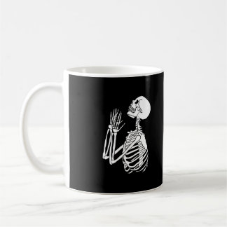 Skeleton Asking for Help on a  Coffee Mug
