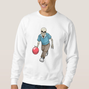 Skeleton at Bowling with Bowling ball Sweatshirt