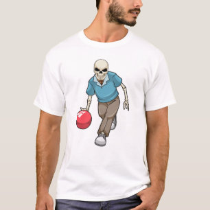 Skeleton at Bowling with Bowling ball T-Shirt