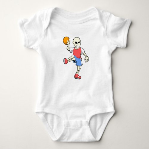 Skeleton at Handball player with Handball Baby Bodysuit