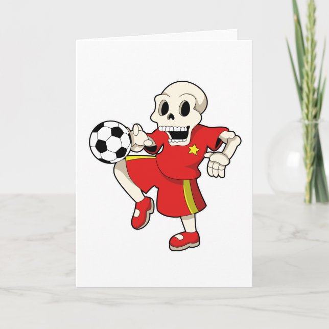Skeleton at Soccer Sports Card (Front)
