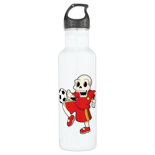 Skeleton at Soccer Sports Stainless Steel Water Bottle
