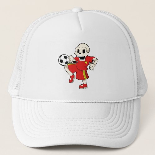 Skeleton at Soccer Sports Trucker Hat