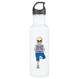 Skeleton at Yoga Stretching Stainless Steel Water Bottle