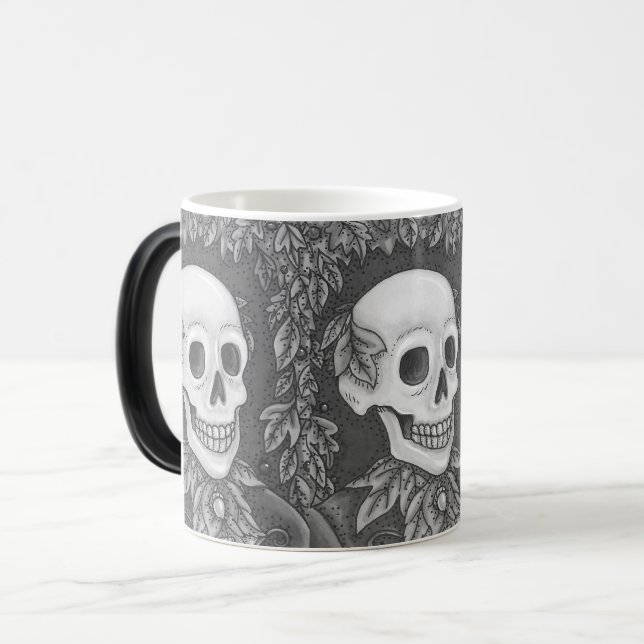 SKELETON AUTUMN GENTLEMAN, HALLOWEEN MORPHING MUG (Front Left)
