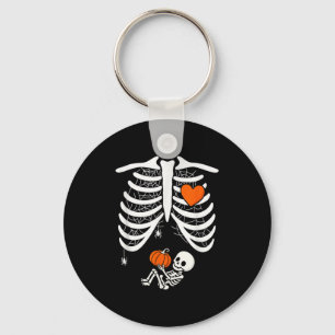Skeleton Baby Pregnant Xray Rib Cage For Fall Hall Keychain