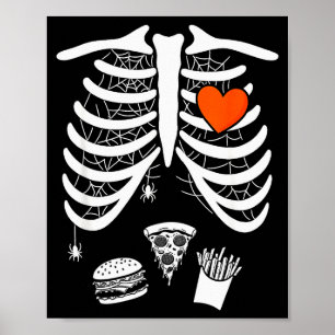 Skeleton Baby Pregnant Xray Rib Cage For Fall Hall Poster