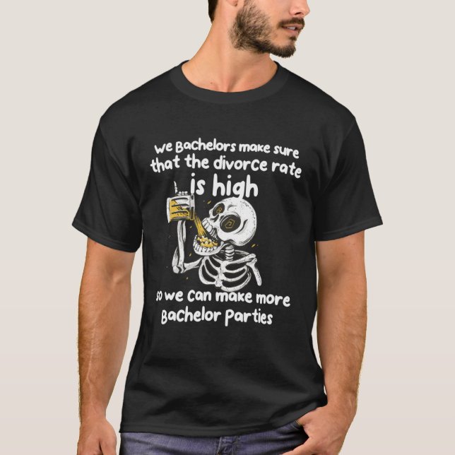 Skeleton Bachelors Parties T-Shirt (Front)