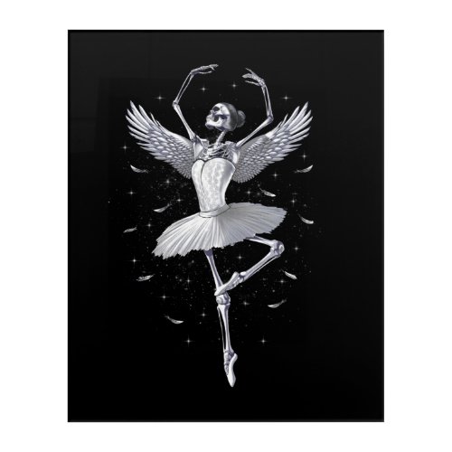 Skeleton Ballerina Acrylic Print