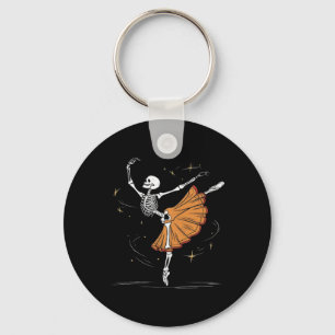 Skeleton Ballerina Ballet Dance Halloween Keychain