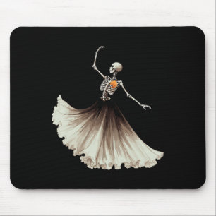 Skeleton Ballerina Ballet Dance Halloween Women Gi Mouse Pad