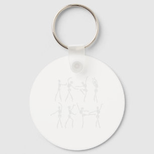 Skeleton Ballerinas Ballet Dance Cute Halloween Co Keychain