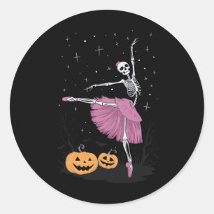 Skeleton Ballet 4  Classic Round Sticker