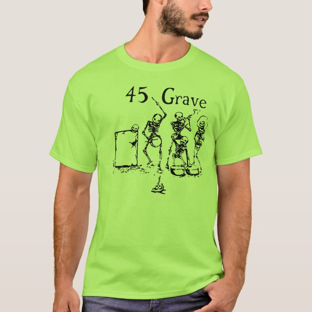skeleton band '45 grave' T-Shirt (Front)