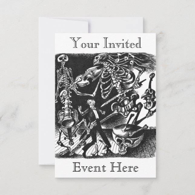 Skeleton band invitation (Front)
