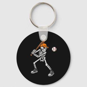 Skeleton Baseball Halloween Costume Mens Boys Teen Keychain
