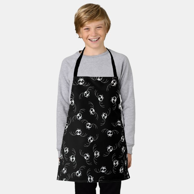 Skeleton Bats Halloween Apron (Worn)