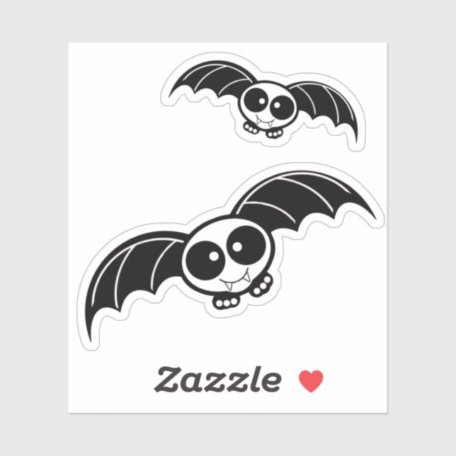 Skeleton Bats Halloween Sticker (Sheet)