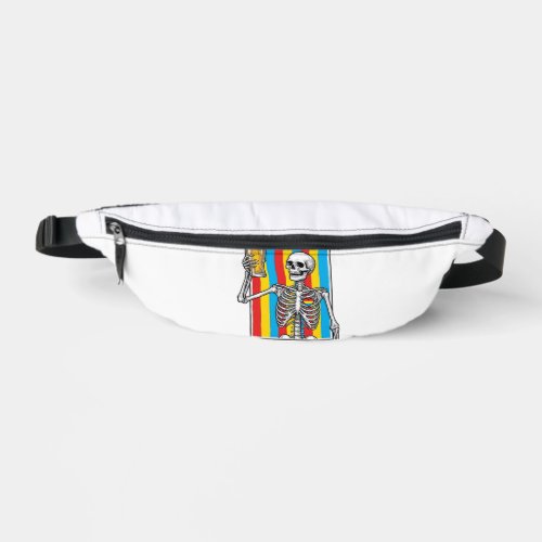 Skeleton Beer Rainbow Vintage Engraving Shirt_1 Fanny Pack