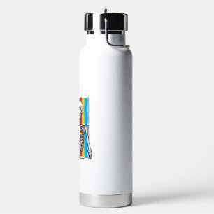 Skeleton Beer Rainbow Vintage Engraving Shirt_1 Water Bottle