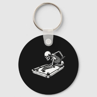 Skeleton Billiards Halloween Pool Snooker Billiard Keychain