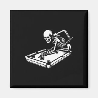 Skeleton Billiards Halloween Pool Snooker Billiard Magnet