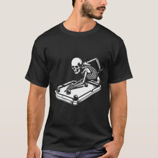 Skeleton Billiards Halloween Pool Snooker Billiard T-Shirt