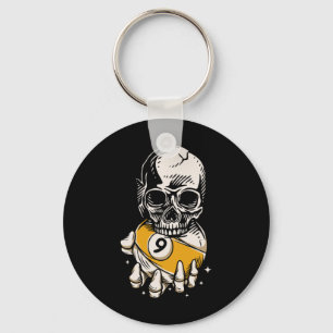 Skeleton Billiards Ll Snooker Pool Billiards Playe Keychain