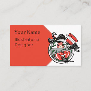Skeleton Birds & Magic Bunny Potion Business Card