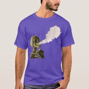 Skeleton blowing a huge vape cloud  T-Shirt
