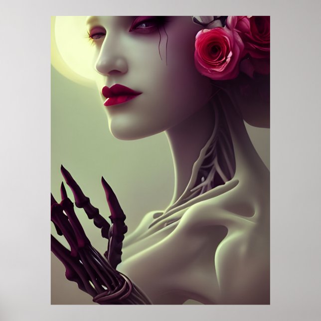 Skeleton Bone Woman Poster (Front)