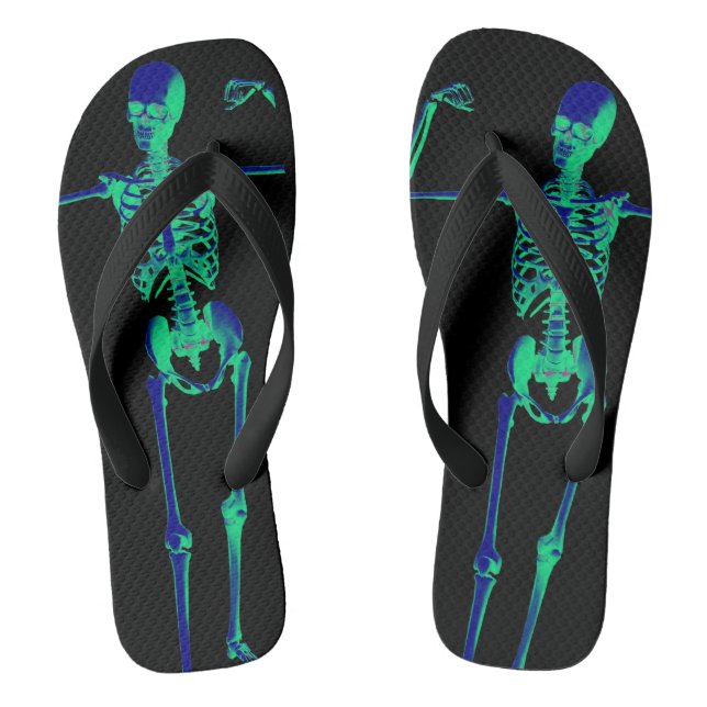 Skeleton bones flip flops (Footbed)