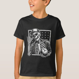 Skeleton Bowling Player Birthday Halloween Mens Wo T-Shirt