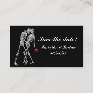 Skeleton Bride and Groom RSVP cards