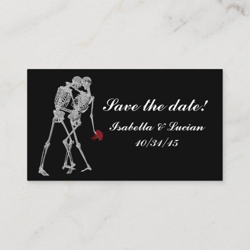 Skeleton Bride and Groom RSVP cards Business Card