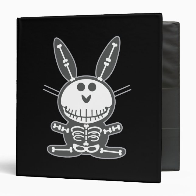Skeleton Bunny 3 Ring Binder (Front/Inside)