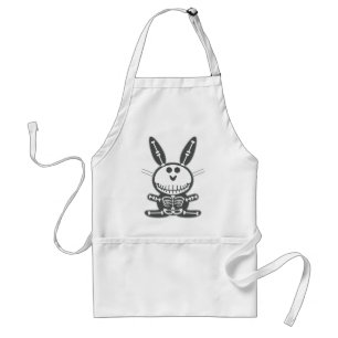 Skeleton Bunny Adult Apron