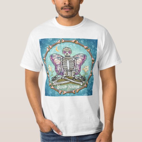 Skeleton Butterfly custom name  t_shirt