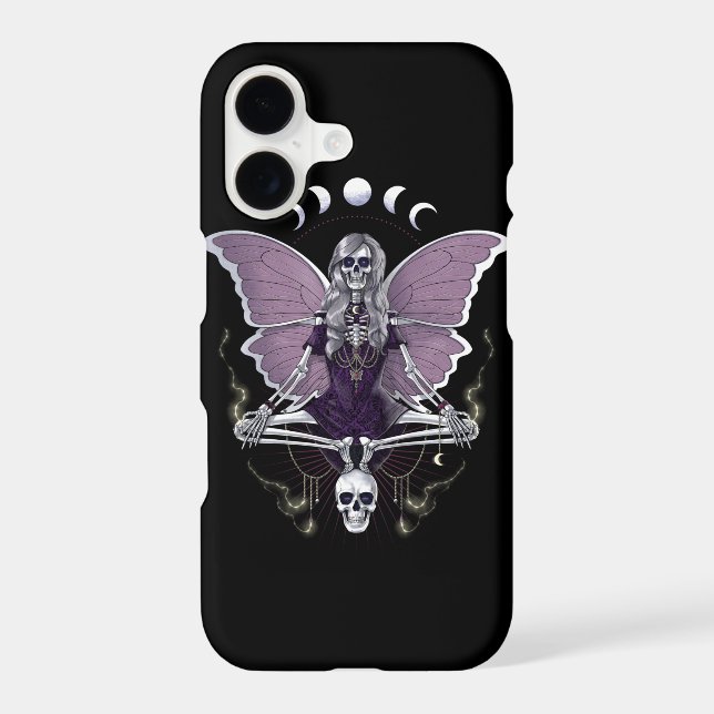 Skeleton Butterfly Goth Iphone Case (Back)