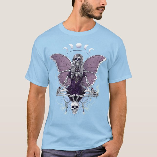 Skeleton Butterfly Goth T-Shirt (Front)