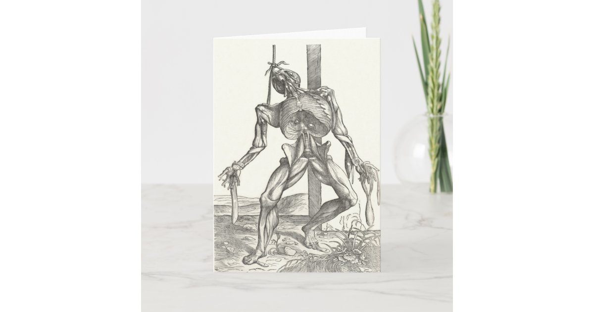 Skeleton Cadaver Corpse Anatomy Medical Card