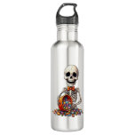 Skeleton Candy Bowl Halloween Stainless Steel Water Bottle