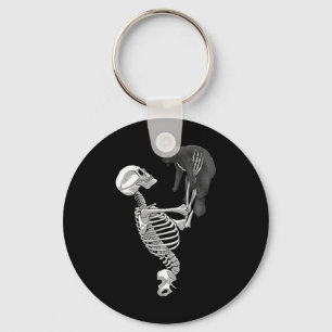 Skeleton Cat Art For Men Women Feline Costume Hall Keychain