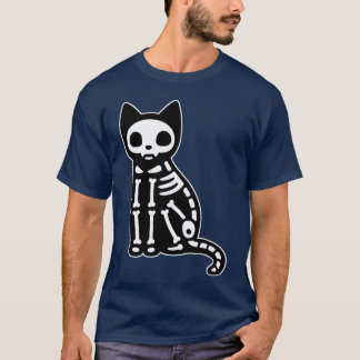 Skeleton Cat Halloween vintage T-Shirt