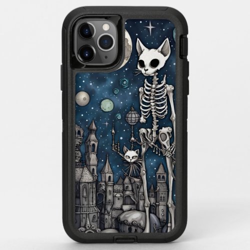 Skeleton Cat I OtterBox Defender iPhone 11 Pro Max Case