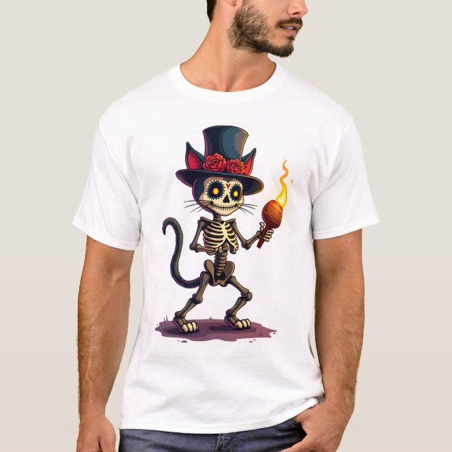 Skeleton Cat Jamboree T-Shirt (Front)